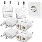 Adaptador de plugue OFOAEEA dos EUA para a Europa, tipo C/F, pacote com 6, 6A, 125-250V