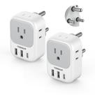 Adaptador de Plugue TESSAN Tipo M - 4 Tomadas AC e 3 Portas USB Adaptador de Plugue TESSAN Tipo M - 4 Tomadas AC e 3 Portas USB