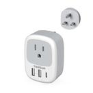 Adaptador de plugue TESSAN US para o Reino Unido tipo G com 3 carregadores USB 4 em 1