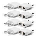 Adaptador de plugue Unidapt dos EUA para a Europa Tipo C 110V a 220V, pacote com 8 Adaptador de plugue Unidapt dos EUA para a Europa Tipo C 110V a 220V, pacote com 8
