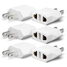 Adaptador de plugue Unidapt UE Europe para EUA e EUA, tipo A, pacote com 6 unidades, branco
