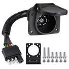 Adaptador de reboque Wiring Harness Nilight de 4 vias, plano para 7 vias