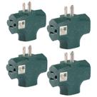 Adaptador de saída GFQHF, plugue de 3 vias, listado pela UL, para uso externo e pesado