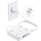 Adaptador de saída Power Strip TROND de 2 pinos para 3 pinos 4 AC 4 USB