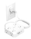 Adaptador de saída Power Strip WRXDMC de 2 pinos para 3 pinos 8 AC