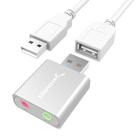 Adaptador de som estéreo externo USB SABRENT AU-EMAC Silver Adaptador de som estéreo externo USB SABRENT AU-EMAC Silver