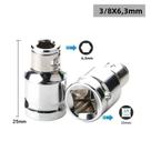 Adaptador De Soquete De Anel De Retenção De 1/4 Hex Para 3/8 Quadrado Para Chave De Impacto E