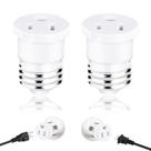 Adaptador de soquete de luz para plugue, pacote com 2 unidades Erqiluji (branco)