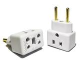Adaptador De Tomada 10a / 20a Bob Esponja 3 Pinos 2 Pinos