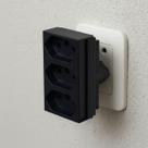 Adaptador De Tomada 3 Saídas 20a Amperes Extensor Triplo Tipo T Benjamin Tê Pino Grosso Monobloco 127/220v