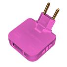 Adaptador de Tomada Articulado 180 Com entradas USB