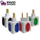 Adaptador De Tomada Benjamim Power Cubo Com 4 Entradas Multiplicador de Tomadas Adaptador De Tomada Benjamim Power Cubo Com 4 Entradas Multiplicador de Tomadas