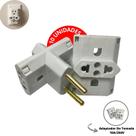 Adaptador De Tomada Benjamim T Resistente 10A 250V Pacote Kit 10 Unidades