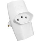Adaptador de Tomada Benjamim Tripolar 10A Branco Pacote com 10 Unidades
