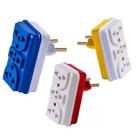 Adaptador de Tomada Benjamin T Colorido Universal 3 Entradas 10A 20A para Casa e Comércio