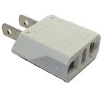 Adaptador de tomada de alimentação Ckitze Flat White Europa/Ásia para EUA e Canadá