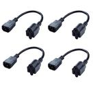Adaptador de tomada de alimentação Hisonde C14 macho para NEMA5-15R 0,3 m