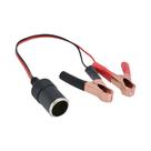 Adaptador De Tomada De Isqueiro 12V Para Bateria Automotiva Com Conector De Clipe E Grampos De Cabo