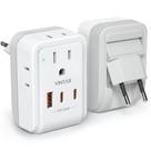 Adaptador de tomada de viagem VINTAR PD 20W Tipo C EU Charger 4AC 3USB