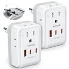 Adaptador de tomada de viagem VINTAR PD 35W com 4 tomadas AC e 3 portas USB