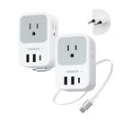 Adaptador de Tomada TESSAN 2 Unidades para Europa com Cabo USB-C