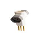 Adaptador de Tomada Triplo 3 Pinos 10A Bivolt 127V 220V
