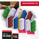 Adaptador de Tomada Universal Kit Com 10 Benjamim Bivolt 10A/20A Pino Maciço Resistente Casa Viagem