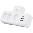 Adaptador de Tomada XC-FL-11 com USB e USB-C PD Bivolt 2 Flex