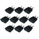 Adaptador de viagem FILSHU EU para US Power Plug Converter (10 PCS)