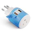 Adaptador de viagem OREI Brazil Type N com USB duplo - U2U-11C
