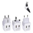 Adaptador de viagem Plug Ceptics, conjunto europeu completo, pacote com 3