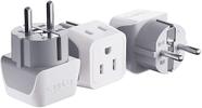 Adaptador de viagem Plug Ceptics tipo E/F para Bélgica, Finlândia, Espanha