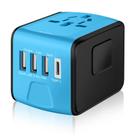 Adaptador de viagem SAUNORCH Worldwide com 3xUSB-A 2.4A e 3.0A Type-C