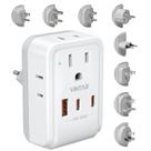 Adaptador de viagem VINTAR PD 35W Universal com 4 portas AC 3 USB