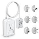 Adaptador de viagem VINTAR Universal com 2 tomadas AC e 3 USB