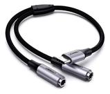 Adaptador Divisor De Cabo Ugreen Usb C P/ 2 Conector 3,5mm F