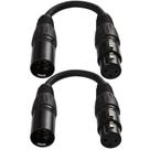 Adaptador DMX MFL. 5 pinos macho para 3 pinos fêmea para iluminação de palco