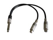 Adaptador Duplicador Splitter P10 Mono X 2 Rcas Fêmea Metal