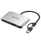Adaptador duplo 4K DisplayPort/HDMI WAVLINK USB C para USB 3.0 Adaptador duplo 4K DisplayPort/HDMI WAVLINK USB C para USB 3.0