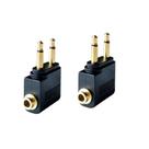 Adaptador eletrônico Posdou Dual 3,5 mm para fone de ouvido de avião