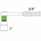 Adaptador em Aço Cromo Vanádio - Encaixe 3/4" F x 1/2" M Adaptador em Aço Cromo Vanádio - Encaixe 3/4" F x 1/2" M