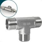 Adaptador Em Metal Conector T Para Torneira Monocomando ½ Polegada Conexão Junção União Tê Hidraulico Rosca Macho BSP Derivador