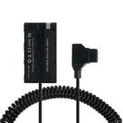 Adaptador Espiral DC Dummy Bateria NP-F550 para D-Tap
