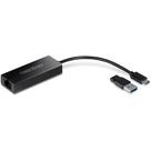 Adaptador Ethernet TRENDnet TUC-ET2G 2,5G USB-C para RJ-45 preto