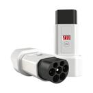 Adaptador EV Tipo 2 Para Tomada Schuko, Conversor 220V, Plugue Masculino Para Estações De