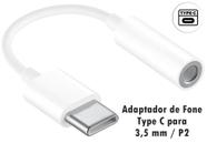 Adaptador Fone de Ouvido Type C para P2 3,5 mm