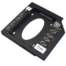 Adaptador HDD SSD Multilaser P/Notebook Sata II e III Baia 12,7mm CD/DVD Preto GA173