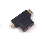 Adaptador HDMI Fêmea Para Mini e Micro HDMI Macho