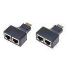 Adaptador HDMI RJ45 para extensão de até 30 Metros Via Cabo de Rede 1080p 4K