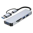Adaptador Hub 5 em 2 USB-C e USB-A Cartão SD Multifuncional